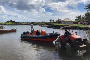 Grupo Hidrográfico del SHOA efectuó trabajos en Isla de Pascua para la elaboración de una nueva cartografía de la zona